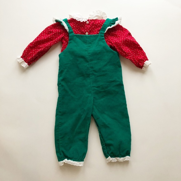 VTG Bryan & Co Corduroy Jumper Blouse Holiday Set - Picture 4 of 11